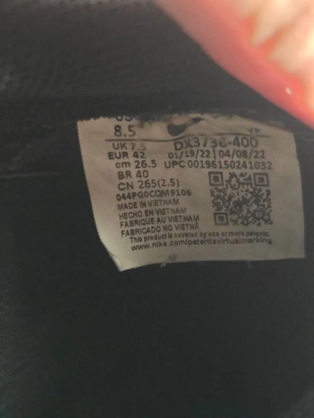 Nike Air Pegasus 83 Shoes Sneakers DX3738-400 Premium Black Navy Blue Men's 8.5